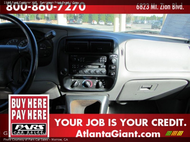 Evergreen Frost Pearl / Grey 1997 Ford Explorer XLT