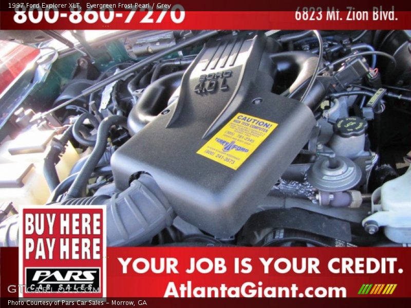 Evergreen Frost Pearl / Grey 1997 Ford Explorer XLT