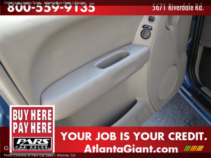 Atlantic Blue Pearl / Taupe 2004 Jeep Liberty Sport