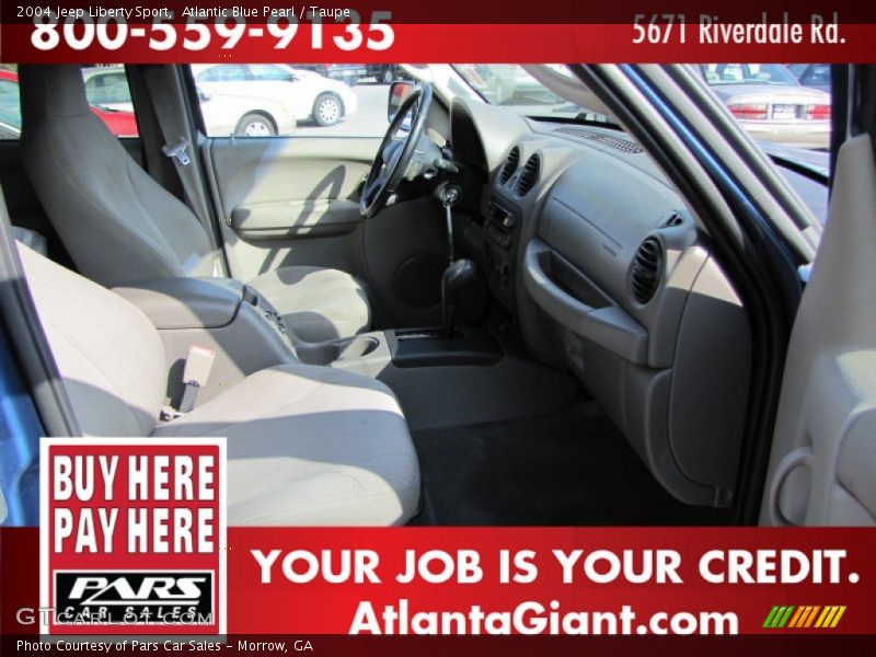 Atlantic Blue Pearl / Taupe 2004 Jeep Liberty Sport