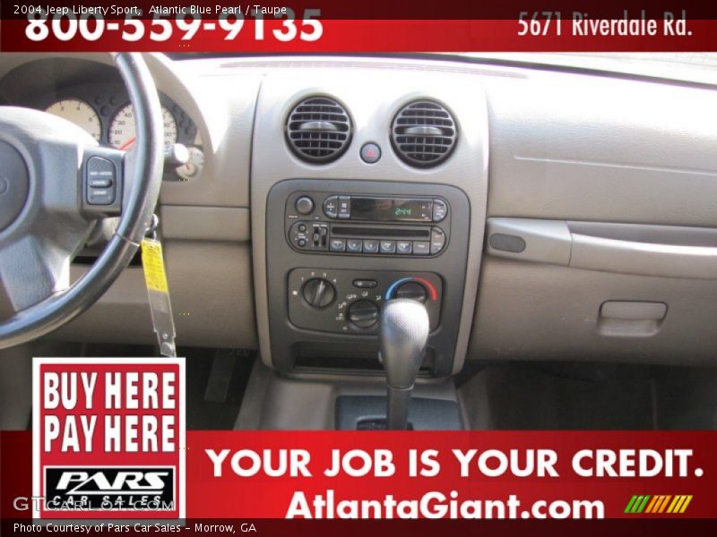 Atlantic Blue Pearl / Taupe 2004 Jeep Liberty Sport