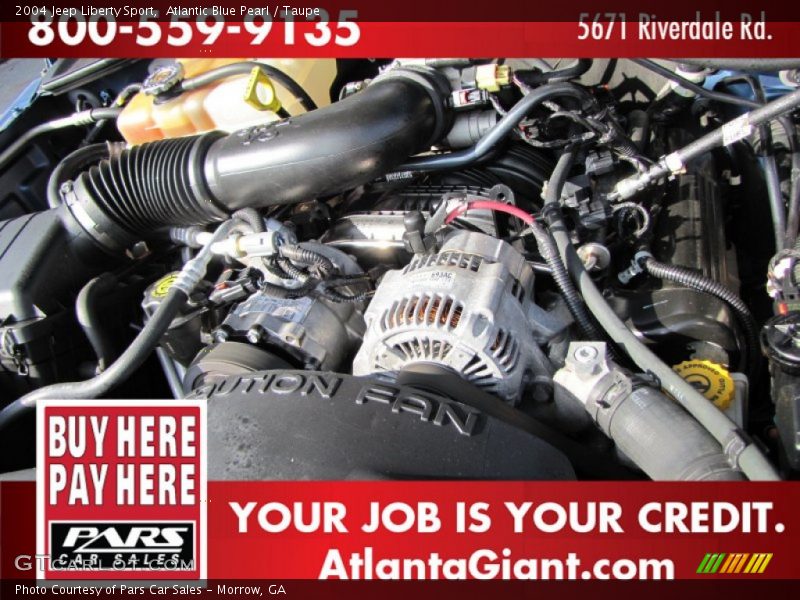 Atlantic Blue Pearl / Taupe 2004 Jeep Liberty Sport