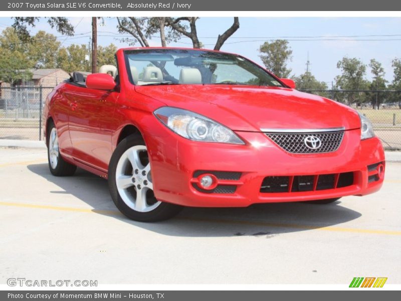 Absolutely Red / Ivory 2007 Toyota Solara SLE V6 Convertible
