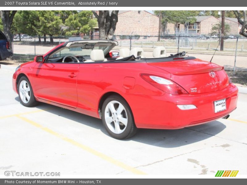 Absolutely Red / Ivory 2007 Toyota Solara SLE V6 Convertible