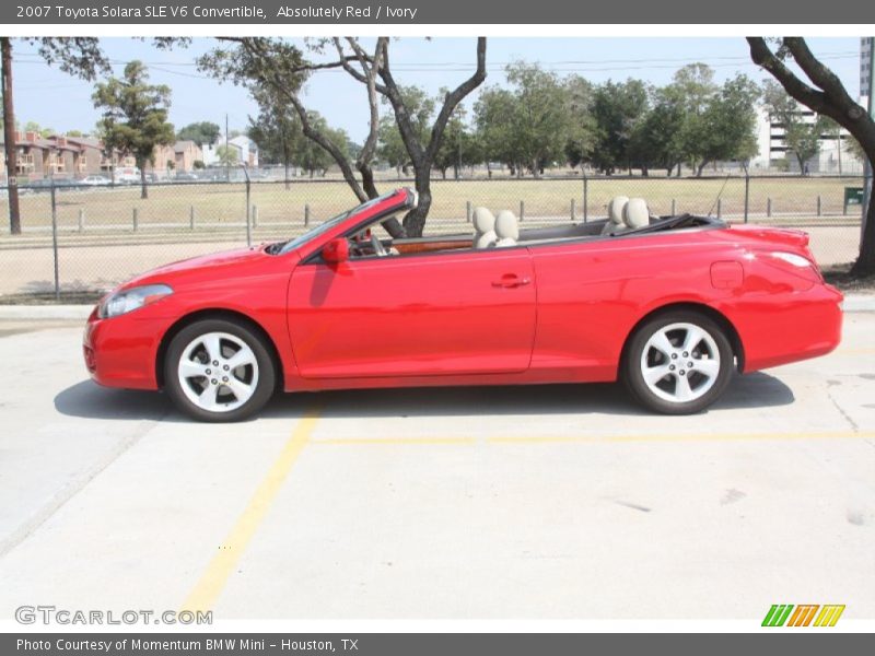 Absolutely Red / Ivory 2007 Toyota Solara SLE V6 Convertible