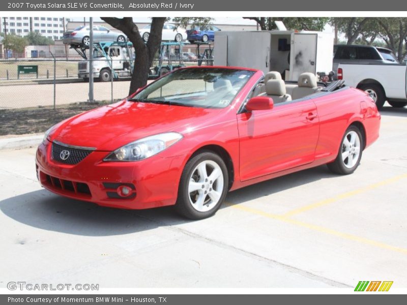 Absolutely Red / Ivory 2007 Toyota Solara SLE V6 Convertible