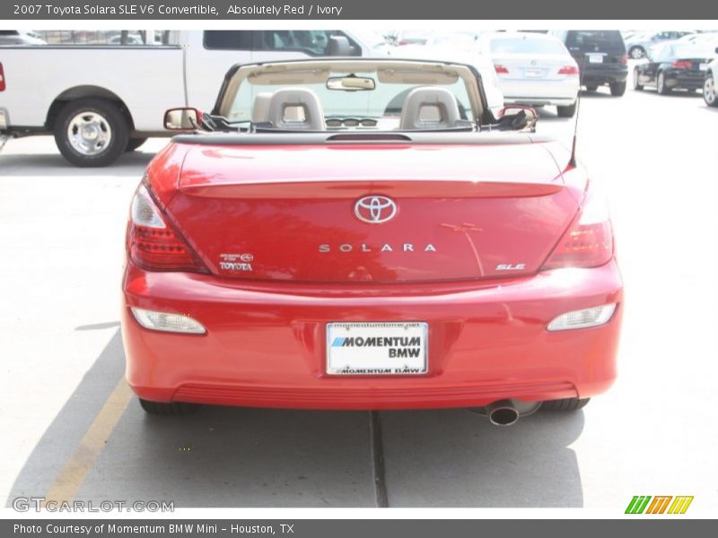 Absolutely Red / Ivory 2007 Toyota Solara SLE V6 Convertible