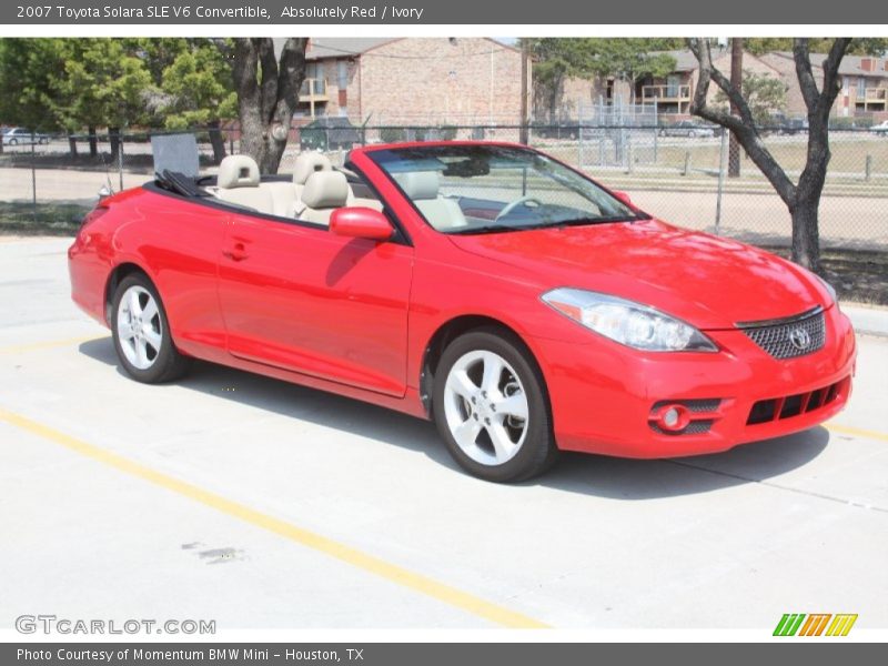 Absolutely Red / Ivory 2007 Toyota Solara SLE V6 Convertible