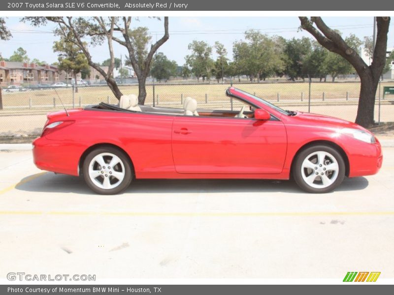 Absolutely Red / Ivory 2007 Toyota Solara SLE V6 Convertible