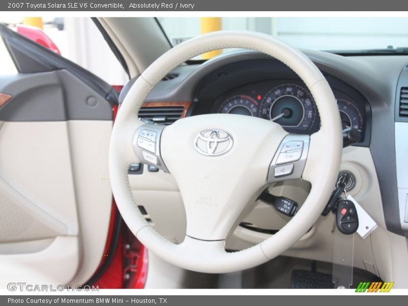 Absolutely Red / Ivory 2007 Toyota Solara SLE V6 Convertible