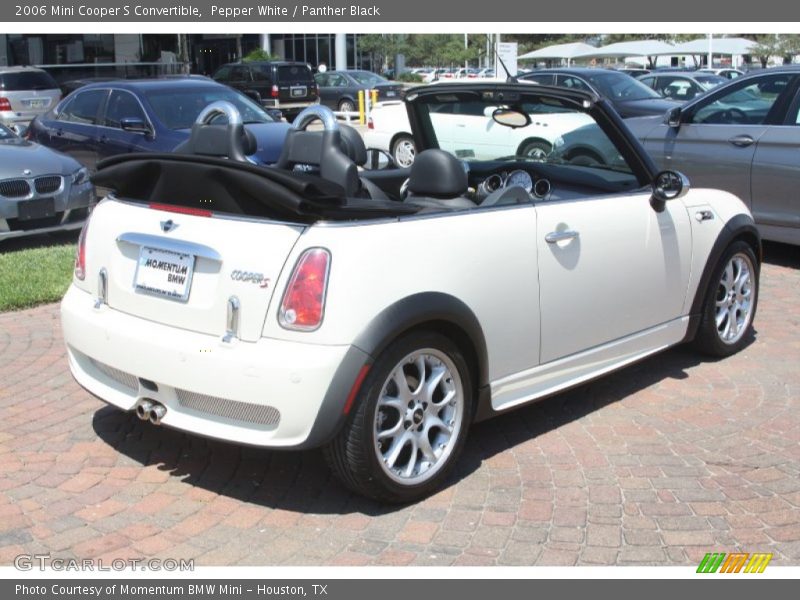 Pepper White / Panther Black 2006 Mini Cooper S Convertible