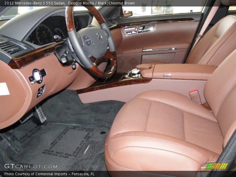  2012 S 550 Sedan Black/Chestnut Brown Interior