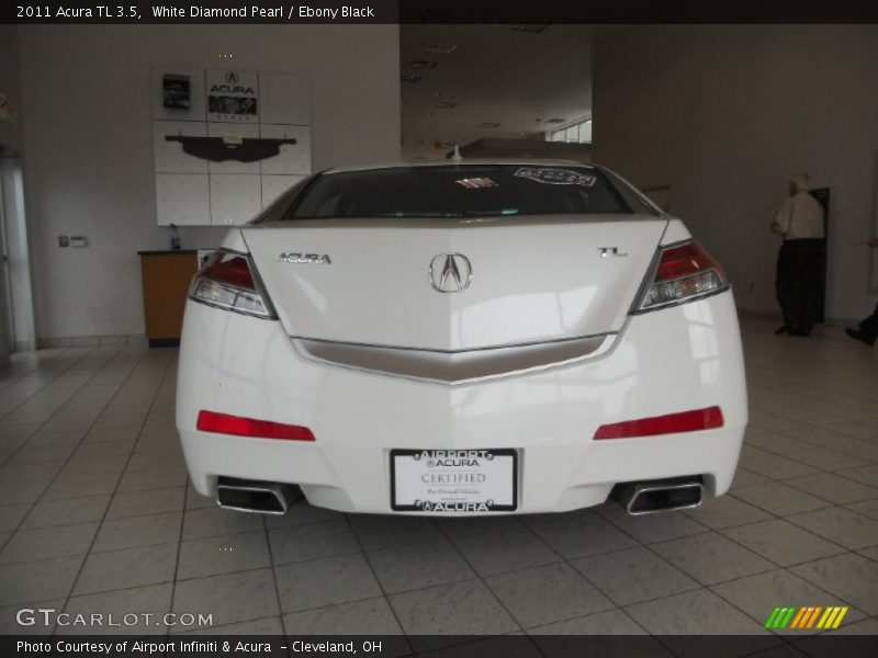 White Diamond Pearl / Ebony Black 2011 Acura TL 3.5