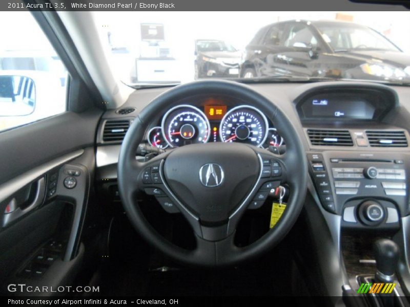 White Diamond Pearl / Ebony Black 2011 Acura TL 3.5