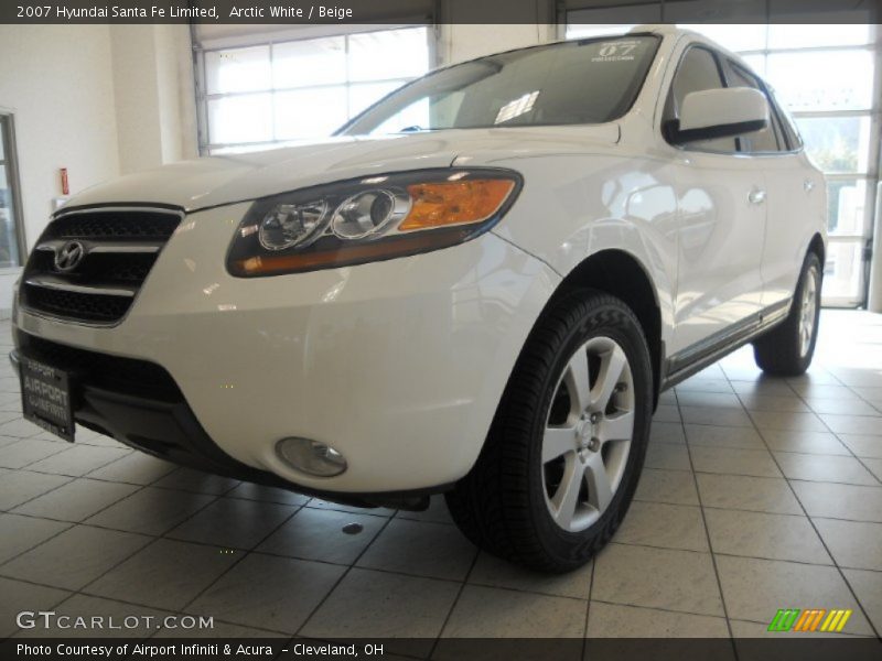 Arctic White / Beige 2007 Hyundai Santa Fe Limited