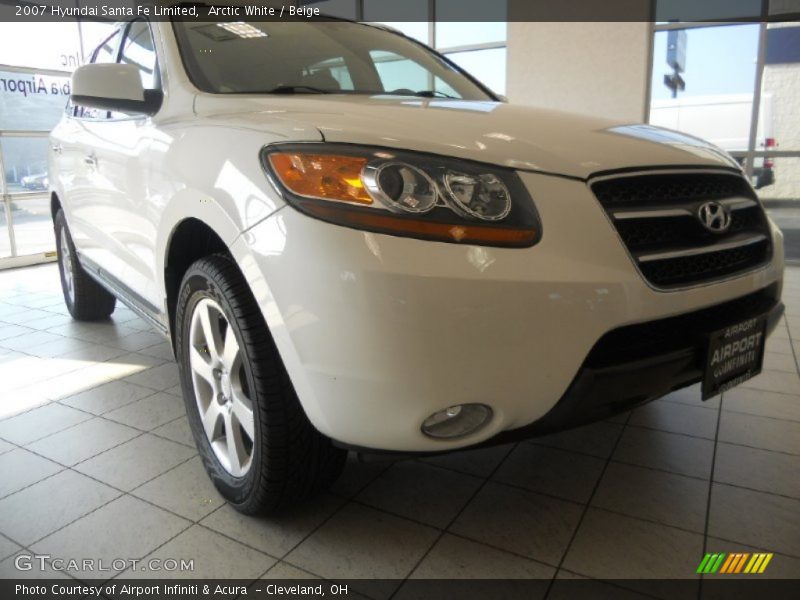 Arctic White / Beige 2007 Hyundai Santa Fe Limited