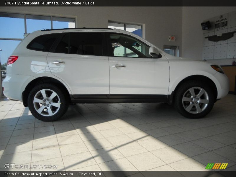 Arctic White / Beige 2007 Hyundai Santa Fe Limited