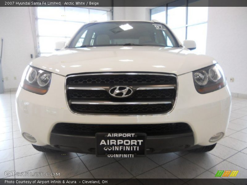 Arctic White / Beige 2007 Hyundai Santa Fe Limited