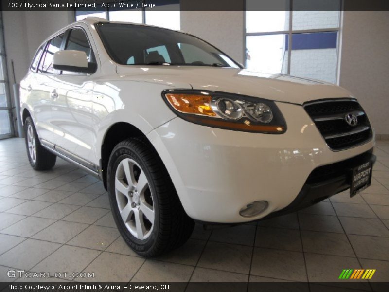 Arctic White / Beige 2007 Hyundai Santa Fe Limited