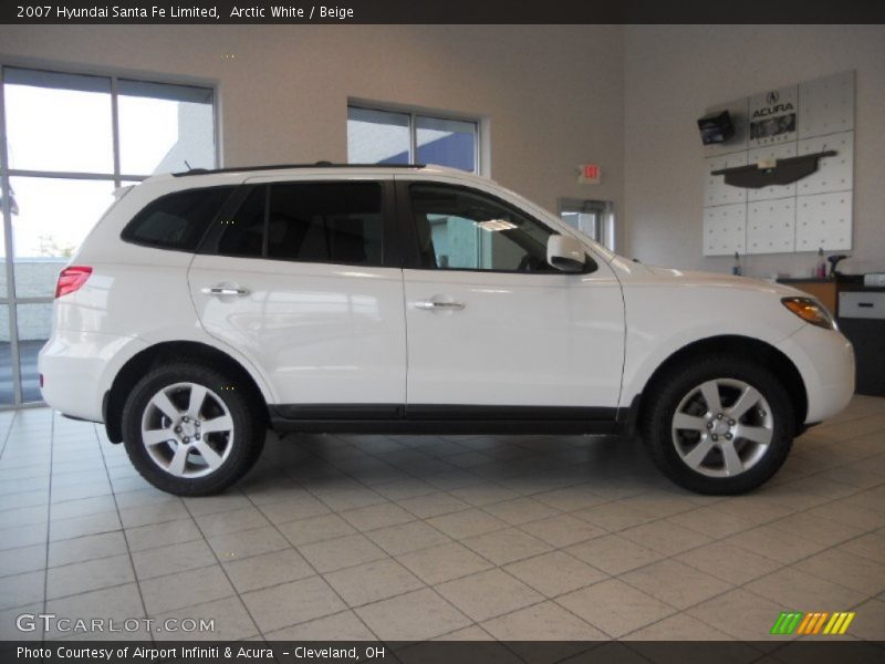 Arctic White / Beige 2007 Hyundai Santa Fe Limited