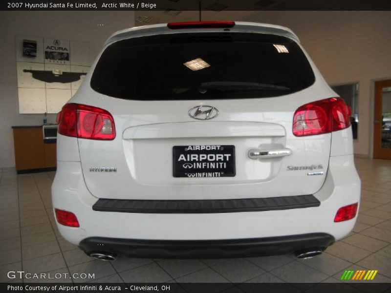 Arctic White / Beige 2007 Hyundai Santa Fe Limited