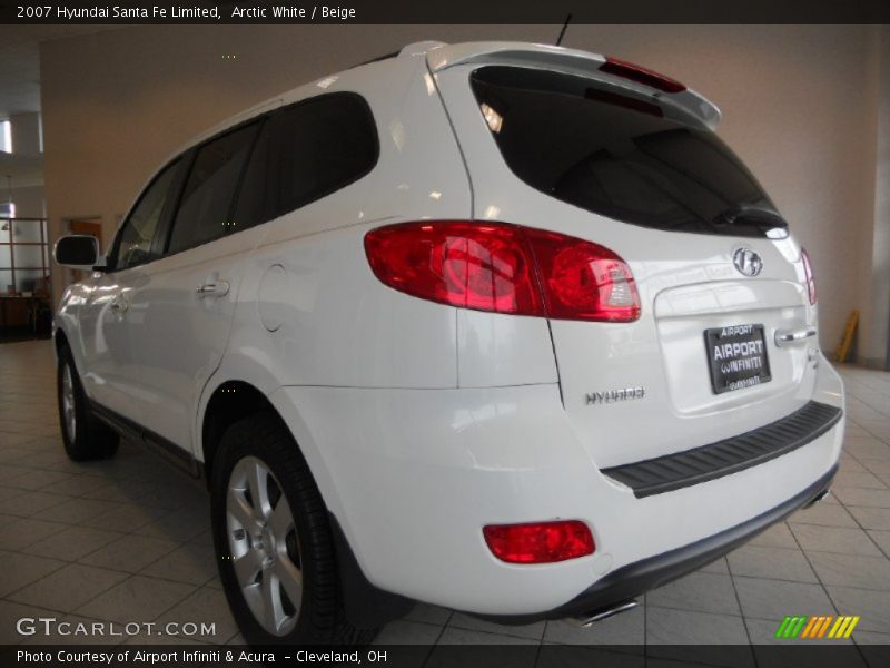 Arctic White / Beige 2007 Hyundai Santa Fe Limited