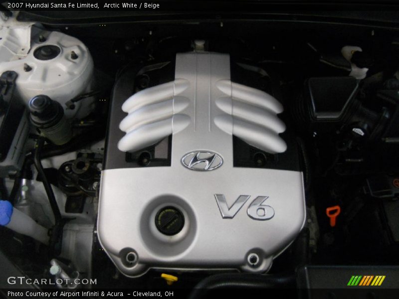 Arctic White / Beige 2007 Hyundai Santa Fe Limited