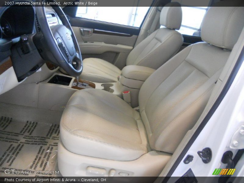 Arctic White / Beige 2007 Hyundai Santa Fe Limited