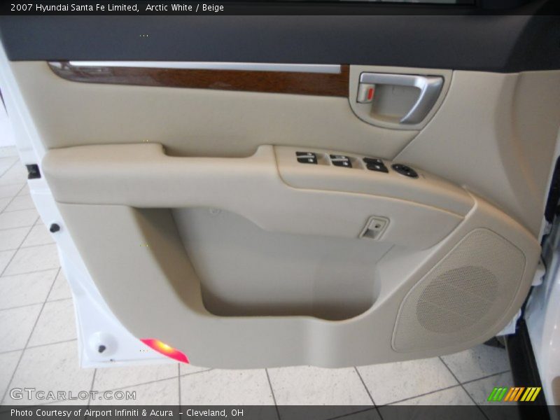 Arctic White / Beige 2007 Hyundai Santa Fe Limited