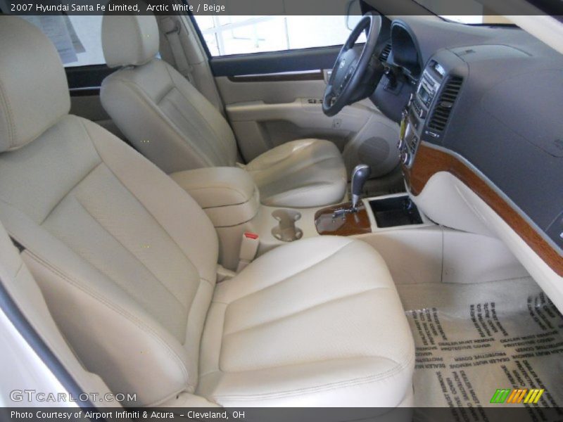 Arctic White / Beige 2007 Hyundai Santa Fe Limited
