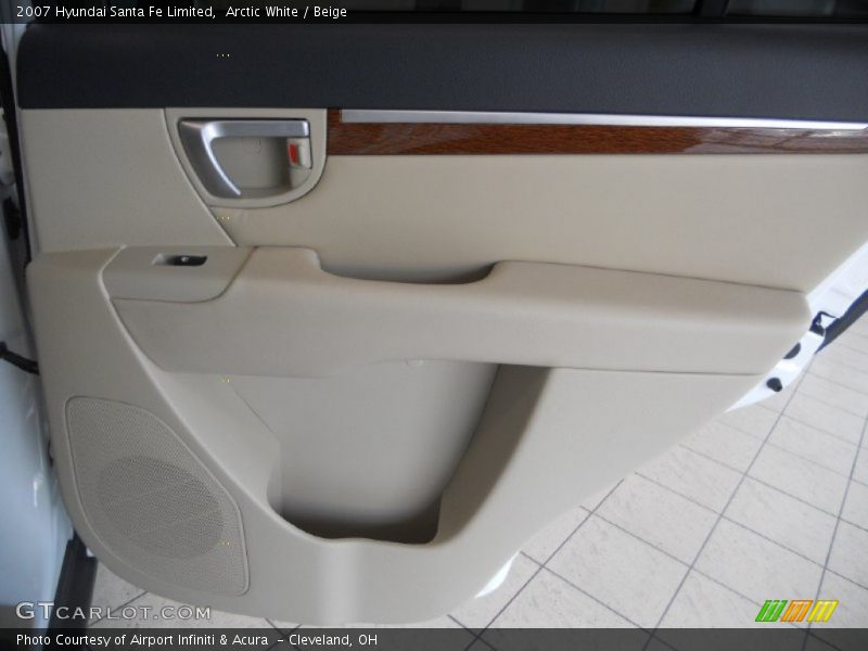 Arctic White / Beige 2007 Hyundai Santa Fe Limited
