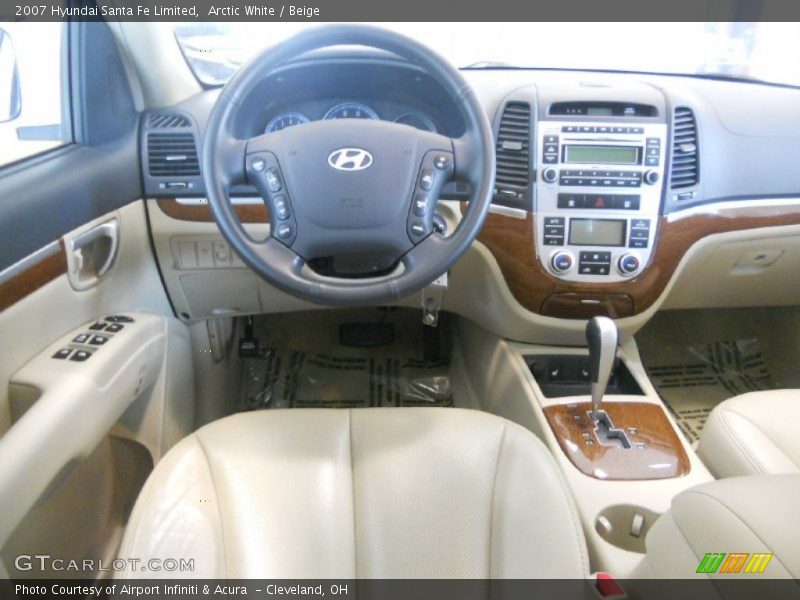 Arctic White / Beige 2007 Hyundai Santa Fe Limited