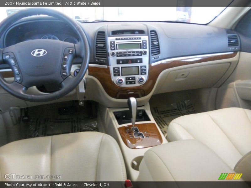 Arctic White / Beige 2007 Hyundai Santa Fe Limited