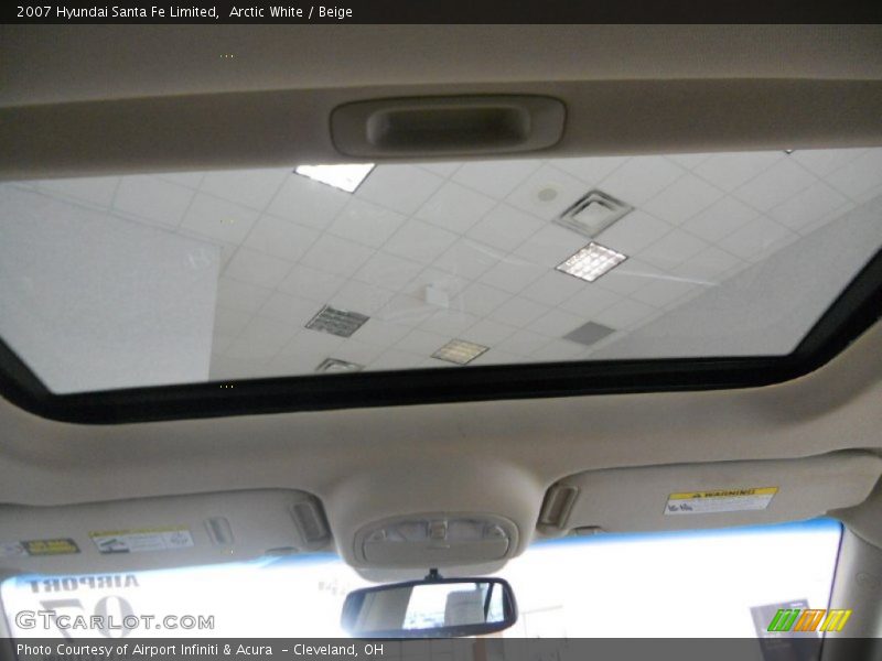 Arctic White / Beige 2007 Hyundai Santa Fe Limited