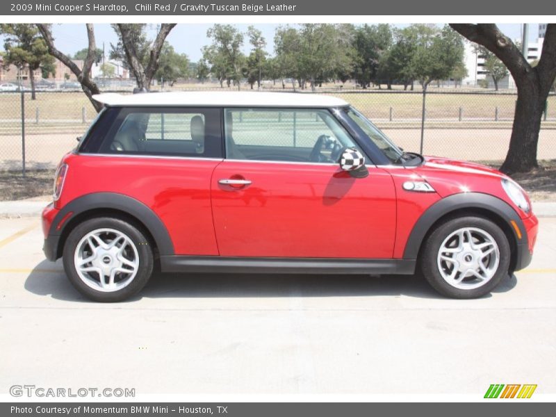 Chili Red / Gravity Tuscan Beige Leather 2009 Mini Cooper S Hardtop