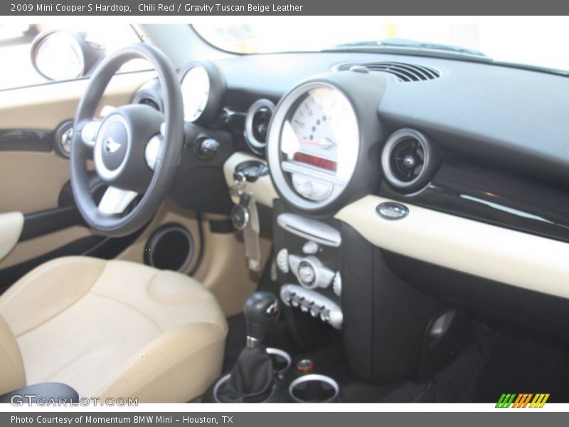 Chili Red / Gravity Tuscan Beige Leather 2009 Mini Cooper S Hardtop