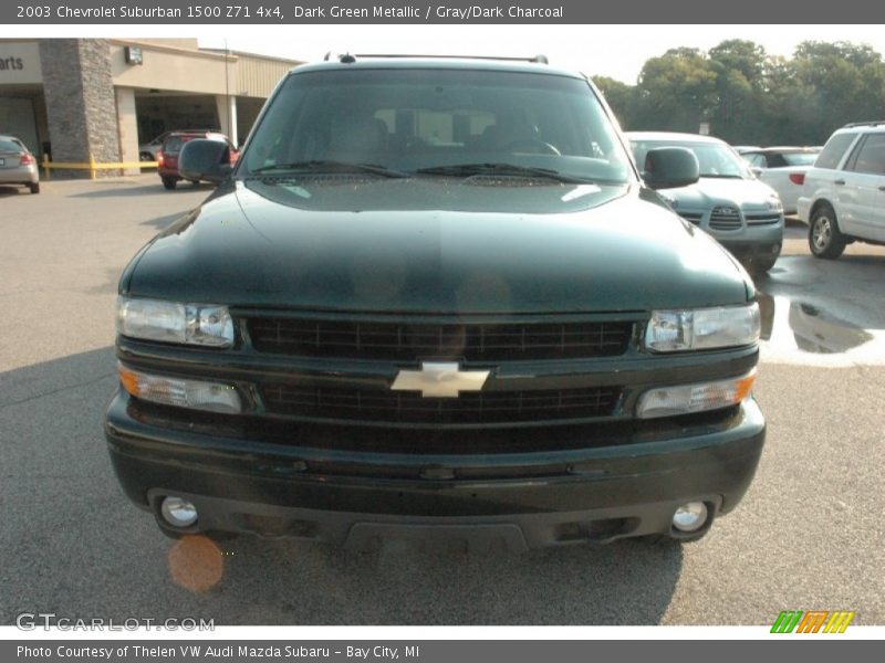 Dark Green Metallic / Gray/Dark Charcoal 2003 Chevrolet Suburban 1500 Z71 4x4