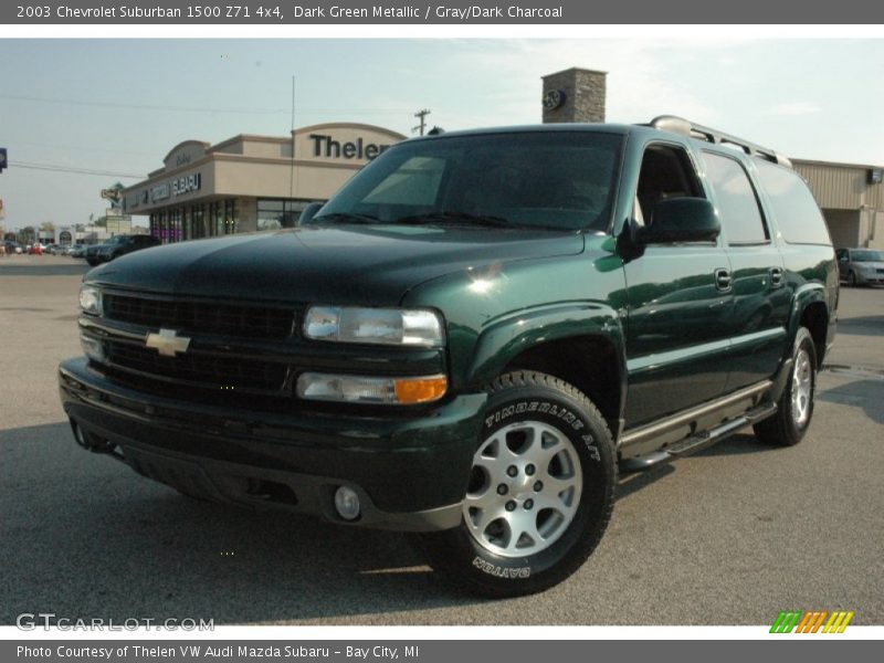 Dark Green Metallic / Gray/Dark Charcoal 2003 Chevrolet Suburban 1500 Z71 4x4