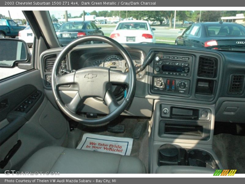 Dark Green Metallic / Gray/Dark Charcoal 2003 Chevrolet Suburban 1500 Z71 4x4