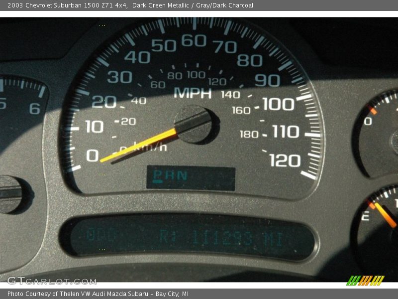 Dark Green Metallic / Gray/Dark Charcoal 2003 Chevrolet Suburban 1500 Z71 4x4