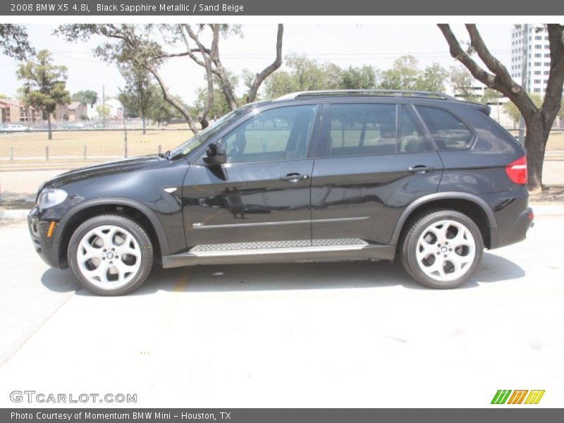 Black Sapphire Metallic / Sand Beige 2008 BMW X5 4.8i