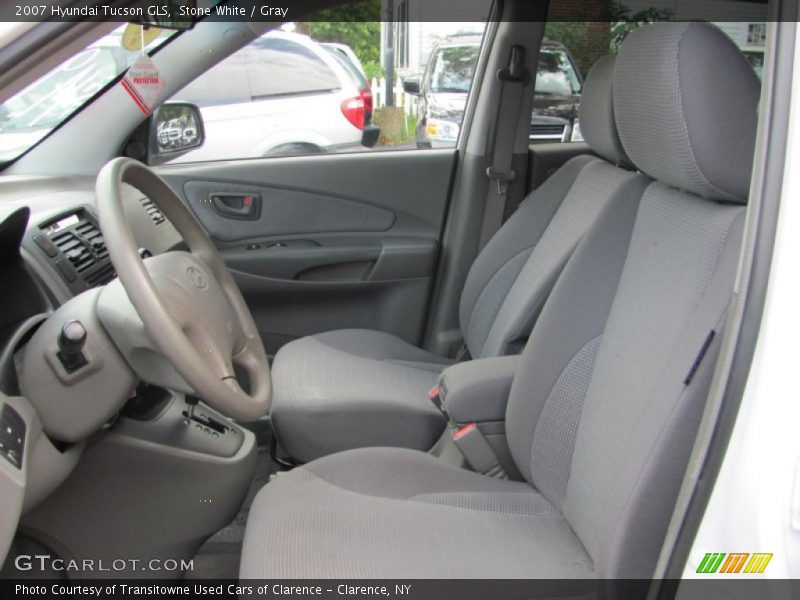 Stone White / Gray 2007 Hyundai Tucson GLS