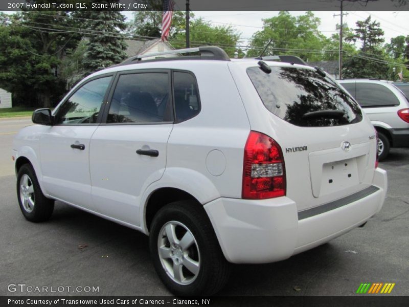 Stone White / Gray 2007 Hyundai Tucson GLS