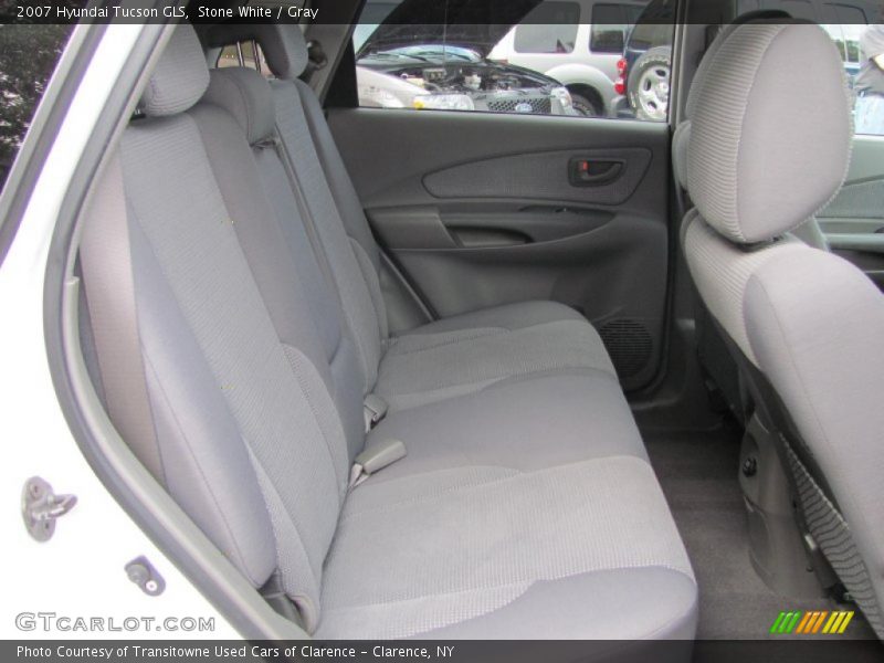Stone White / Gray 2007 Hyundai Tucson GLS