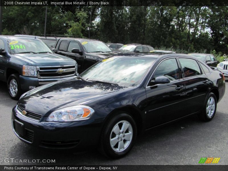 Imperial Blue Metallic / Ebony Black 2008 Chevrolet Impala LT