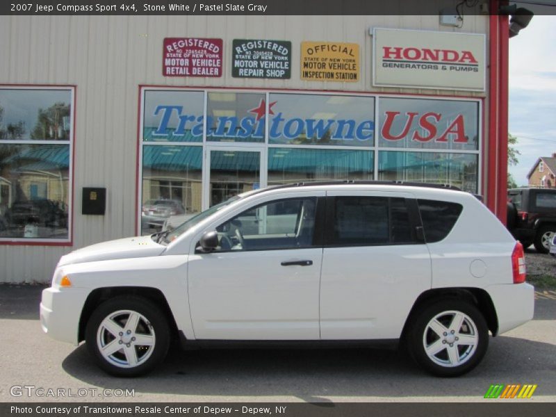 Stone White / Pastel Slate Gray 2007 Jeep Compass Sport 4x4