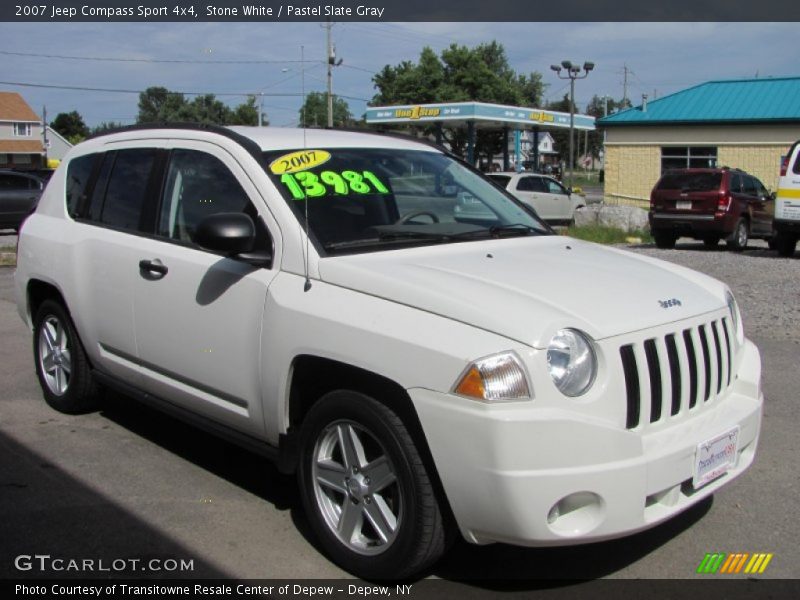 Stone White / Pastel Slate Gray 2007 Jeep Compass Sport 4x4