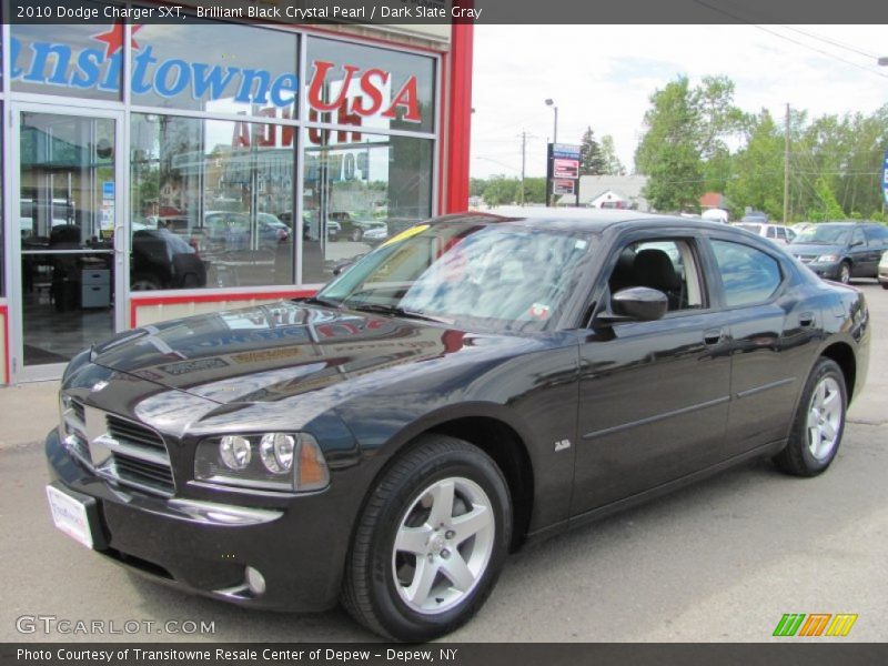 Brilliant Black Crystal Pearl / Dark Slate Gray 2010 Dodge Charger SXT