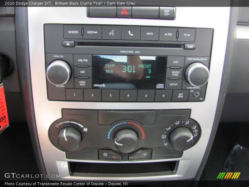 Brilliant Black Crystal Pearl / Dark Slate Gray 2010 Dodge Charger SXT