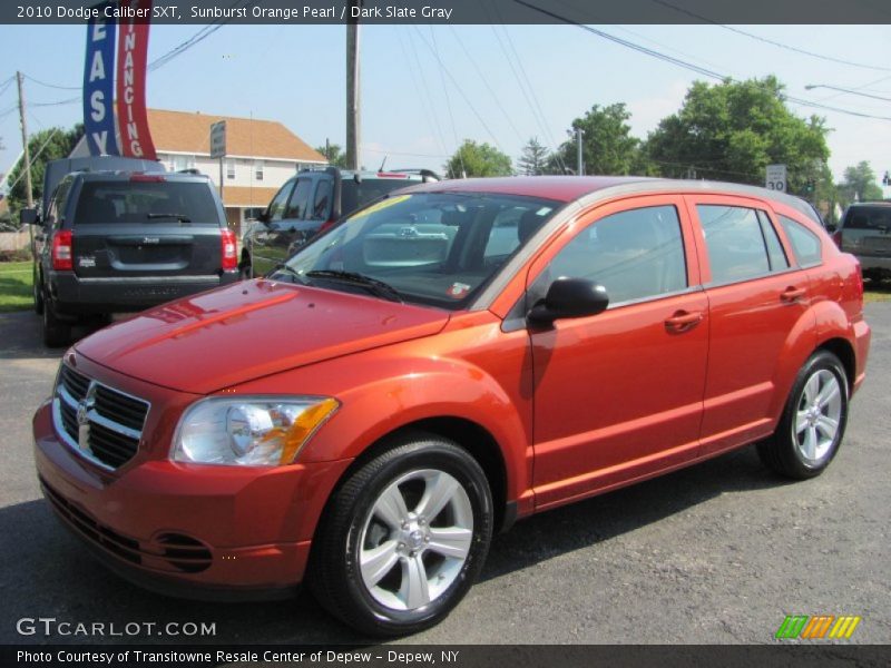 Sunburst Orange Pearl / Dark Slate Gray 2010 Dodge Caliber SXT